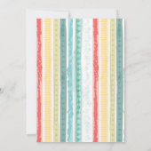 ボホレインボー1st誕生日パーティーブルーボーイキッズ 招待状 (裏面)