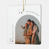 ボホレインボー&ハートアーチファララクリスマス セラミックオーナメント (左)