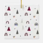 ボホレインボー&ハートアーチファララクリスマス セラミックオーナメント (裏面)