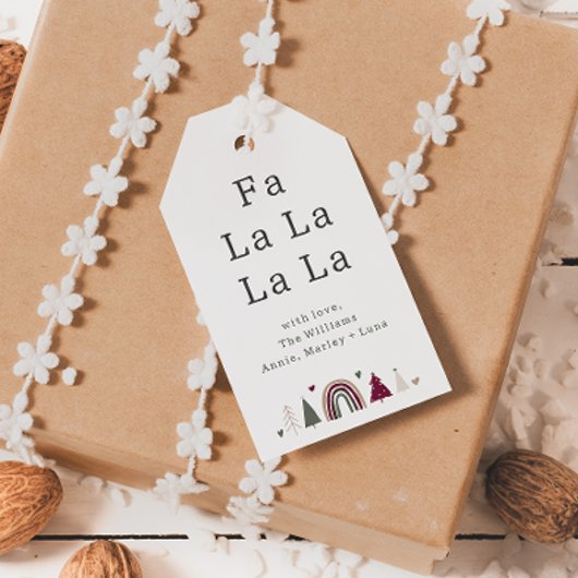 ボホレインボー&ハートファララファミリーギフトラベル ギフトタグ