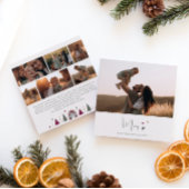 ボホレインボー&ハートメリーセブン写真クリスマス シーズンカード