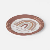 ボホレインボー |パンパスグラス |第3誕生日ページ ペーパープレート (アングル)