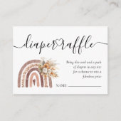 ボホレインボー |ブラウン男女兼用おむつラッフル エンクロージャーカード (正面)