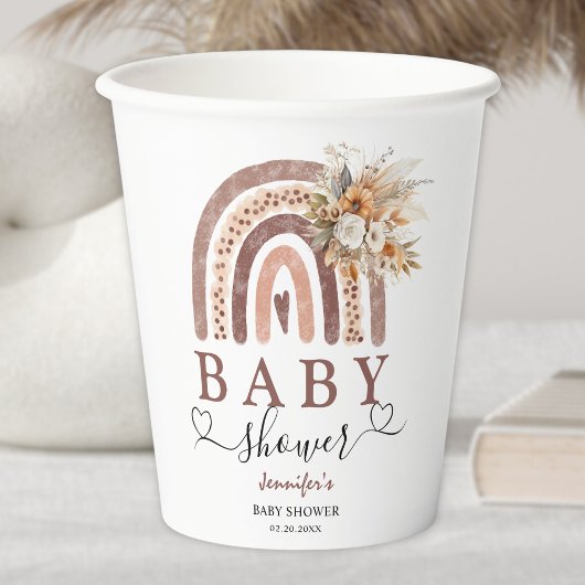 ボホレインボー |ベビー男女兼用シャワー紙 紙コップ