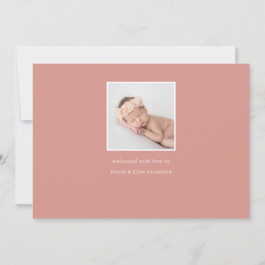 ボホレインボー |写真の誕生のお知らせ 案内状 (裏面)