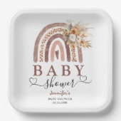 ボホレインボー |赤男女兼用ちゃんシャワー ペーパープレート (正面)