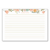 ボホレシピブライダルシャワーカード テーブルナンバー (裏面)