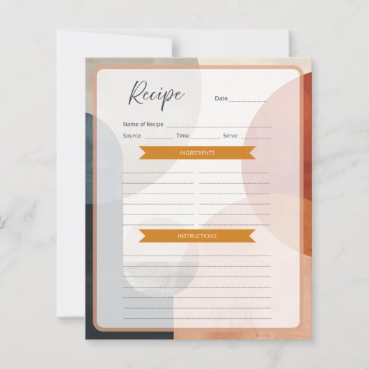 ボホレシピ紙シート (正面)