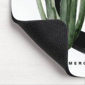 ボホレターCモノグラム水彩トロピカルサボテン マウスパッド (コーナー)