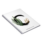 ボホレターCモノグラム水彩熱帯サボテン ノートブック (右側)