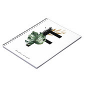 ボホレターFモノグラム熱帯モンステラモノグラム ノートブック (左側)