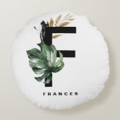 ボホレターFモノグラム | モステラ熱帯離れ ラウンドクッション (裏面)