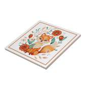 ボホレッドキツネ(花と葉付) タイル (側面)