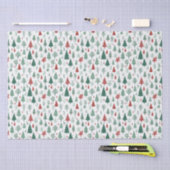 ボホレッドグリーンクリスマスツリーズホリデー 薄葉紙 (クラフト)