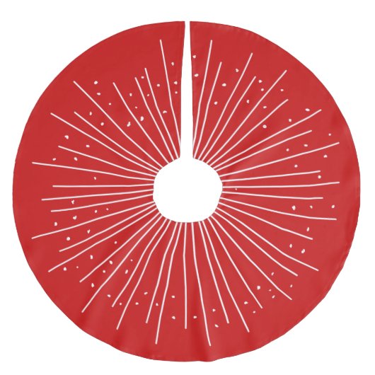 ボホレッドバースト ブラッシュドポリエステルツリースカート (正面)