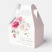 ボホレッドピンクローズフラワーズウォーター結婚カラー フェイバーボックス (裏面サイド)