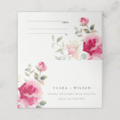 ボホレッドピンクローズフラワーズウォーター結婚カラー プレイスカード (外部開封)