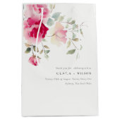 ボホレッドピンクローズフラワーズウォーター結婚カラー ミディアムペーパーバッグ (正面)