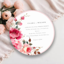 ボホレッドピンクローズフラワーズウォーター結婚カラー