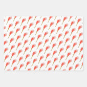 ボホレッドフローラ水彩 ラッピングペーパーシート (正面2)