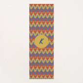 ボホレッドブルーと金ゴールド ヨガマット (正面)