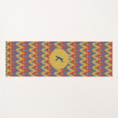 ボホレッドブルーと金ゴールド ヨガマット (正面(横))