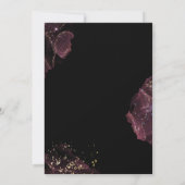 ボホレッドベリー&グリーンリーブラックブライダルシャワー 招待状 (裏面)