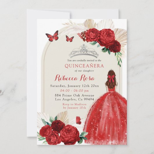 ボホレッドローゼスプリンセスキンセ王室のーニェラ 招待状 (正面)