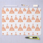 ボホレッド素朴シナモンスティッククリスマスツリーラップ 薄葉紙 (クラフト)