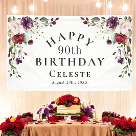 ボホレッド赤面とパープル90th誕生日パーティー 横断幕