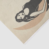 ボホレトロな女性が長い髪の三日月月を星にする 薄葉紙 (詳細)