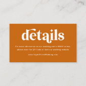 ボホレトロオレン結婚ジの詳細Qrコード エンクロージャーカード (正面)