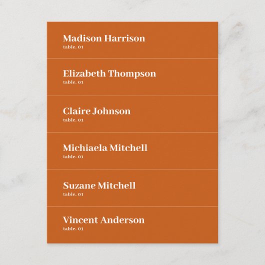 ボホレトロオ結婚レンジズ座席表DIY 招待状 (正面)