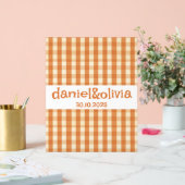 ボホレトロカラフルGroovy Wavy結婚's アクリルサイン (ウェディング)