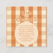 ボホレトロカラフルGroovy Wavy結婚's エンクロージャーカード (正面)