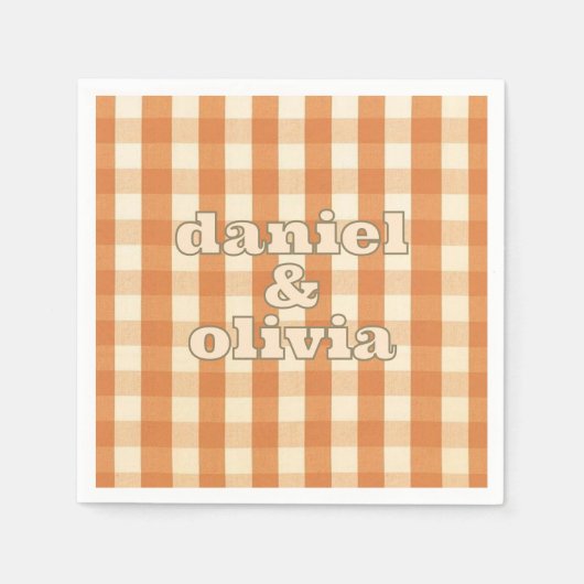 ボホレトロカラフルGroovy Wavy結婚's スタンダードカクテルナプキン (正面)