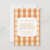 ボホレトロカラフルGroovy Wavy結婚's セーブザデート (裏面)