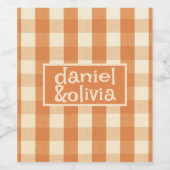 ボホレトロカラフルGroovy Wavy結婚's ワインラベル (シングルラベル)