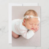 ボホレトロカラーレインボーハローフォト誕生 案内状 (裏面)