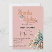 ボホレトロクリスマスベビーシャワー 招待状 (正面)