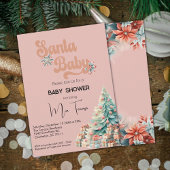 ボホレトロクリスマスベビーシャワー 招待状