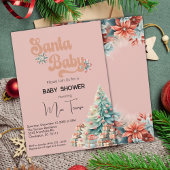 ボホレトロクリスマスベビーシャワー 招待状