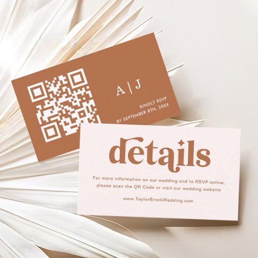 ボホレトロクリームバーンドオレンジ結婚ズ詳細 エンクロージャーカード