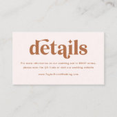 ボホレトロクリームバーンドオレンジ結婚ズ詳細 エンクロージャーカード (正面)