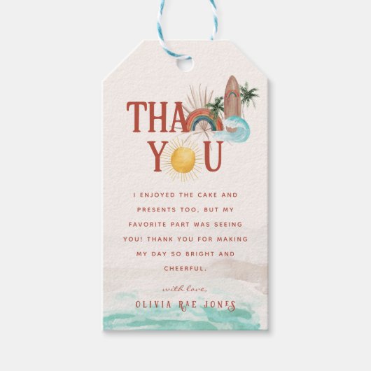 ボホレトロサマーサーフ |ありがとうございます ギフトタグ (正面)