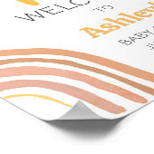 ボホレトロサンシャインベビーシャワーウェルカム ポスター (角)