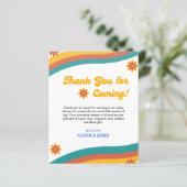 ボホレトロサンシャインベビーシャワーサンキューカード (スタンド正面)