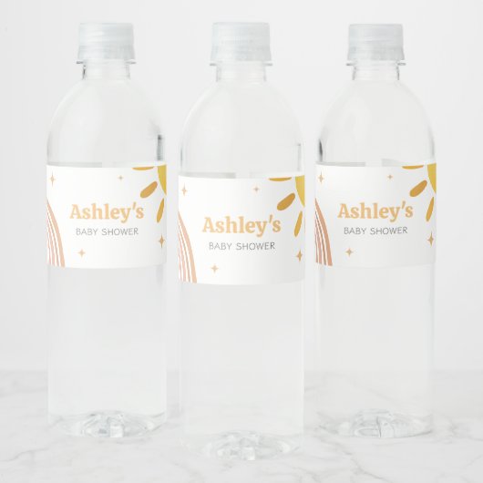 ボホレトロサンシャインベビーシャワー ペットボトルラベル (ボトル)