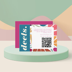 ボホレトロシックカラフルフローラ結婚ズ詳細 エンクロージャーカード