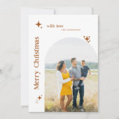 ボホレトロスターズミニマリスト写真クリスマスファミリー シーズンカード (正面)